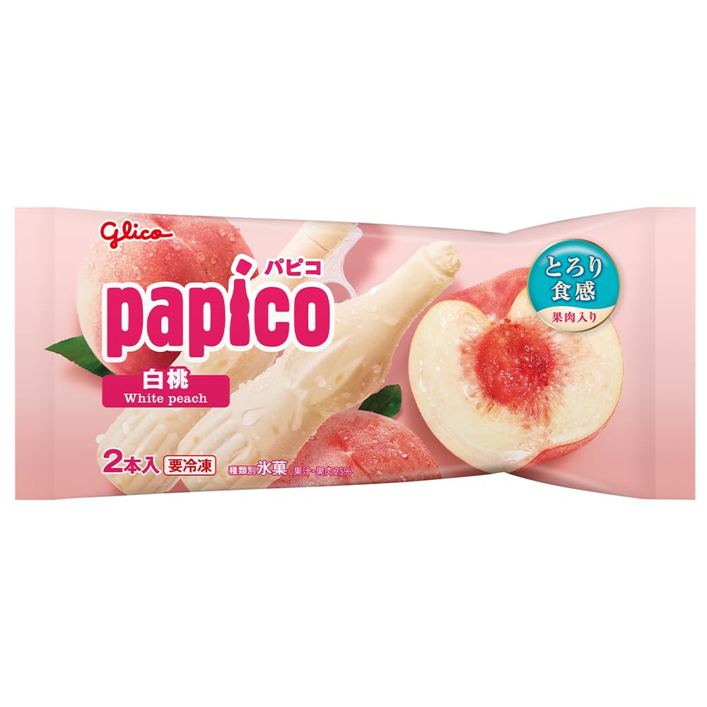 Amazon.co.jp: [冷凍] 江崎グリコ パピコ 白桃 160ml : 食品・飲料・お酒
